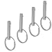 Produktbild Versandbox24 4 Stück Steckbolzen mit Kugelsicherung 8 mm Edelstahl A2 Klappbolzen Ringbolzen Klappsplint Klappstecker