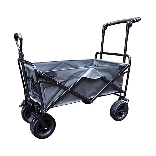 CCYENG Wäschewagen Handwagen, Zusammenklappbarer Gartenwagen, Hochleistungswagen, Multifunktions-Einkaufswagen Für Outdoor-Camping, Ziehwagen Mit 4 Strandrädern, Trag