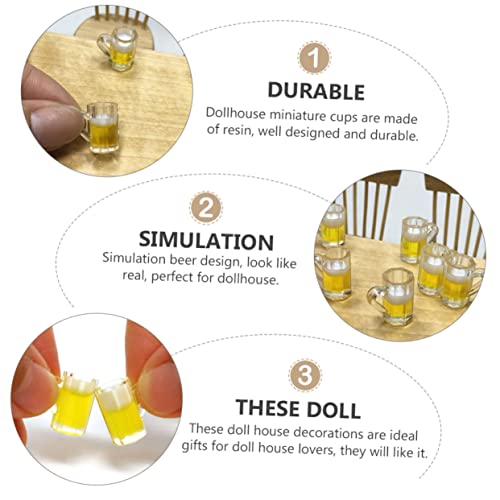 COHEALI 20 Pçs Simulação Caneca De Cerveja Mini Acessórios Para Bonecas Acessórios De Boneca Minitur