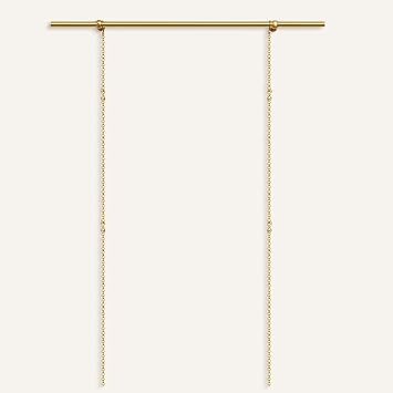 AMUFJJ Gallery System Picture Rail Art Hanging Kit, Wall-Mounted Picture Hanger & Photo Display Rail with Brass Rod for School/Porch/Stairway Wall90cm/3ft