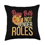 Feminism Gender Equality Equality Funny Feminism Pizza Rolls Not Gender Roles Throw Pillow, 18x18,...