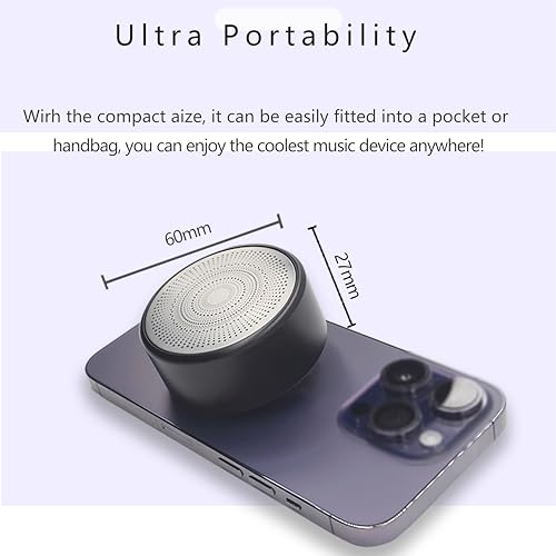 iTalkes Waterproof IP6 Q6 Tiny Wireless Speakers Hi-fi Metal Loud Sound Rich Bass Wireless Speaker, Portable Pocket TWS Speaker with Enhanced Bass High Definition Sound Box (Black)