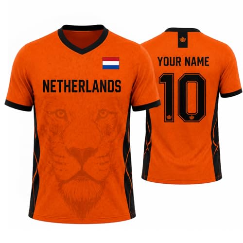 V-DECORPARKS Personalized Netherlands Soccer Jersey 2026 Orange Netherlands Shirt Holland Dutch Pride Football Fans Team