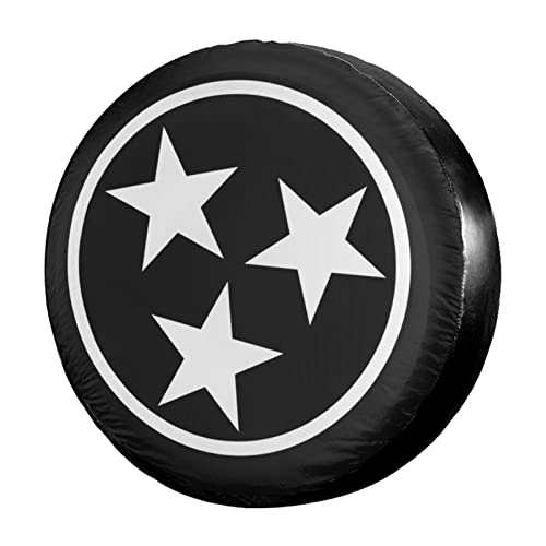 Image of Delerain Tennessee Flag Spare Tire Covers for RV Trailer SUV Truck and Many Vehicle, Wheel Covers Sun Protector Waterproof, (14 Inch for Diameter 23 inch-27 inch)