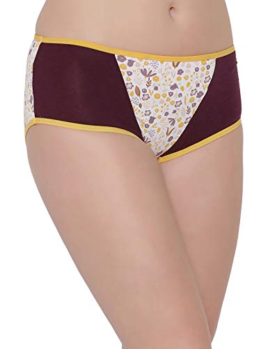 Image of Clovia Women's Cotton Mid Waist Floral Print Hipster Panty