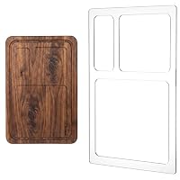 3 Pocket Frässchablone Valet Tray Router Templates, Klar Frässchablonen Rechteckige Schablonen für Holzbearbeitung, Rectangle Fräseinlage Schablone für Schüler Malzubehör Bastelprojekte