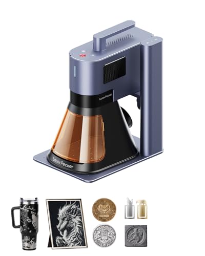 LaserPecker LP5 20W Fiber & Diode Dual Laser Engraver, 10X Faster 0.0027mm Precision for Metal/Wood/Jewelry, Portable 6kg Laser Cutter for Instant Store Customization, 3D Grayscale Engraving Machine