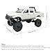 Dodoore RC Rock Crawler WPL C64-1 RC Truck, 1:16 Scale 2.4GHz Remote Control Truck, 4WD All Terrain Off-Road RC Crawler with LED Lights and 2 Rechargeble Batteries for Adults (White)