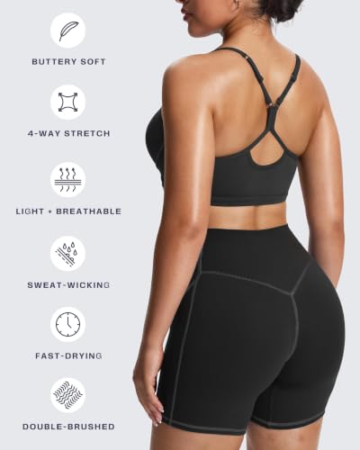 Image of Aoxjox Women's Workout Sports Bras Fitness Training Gym Lexi Lined Bra Yoga Crop Tank