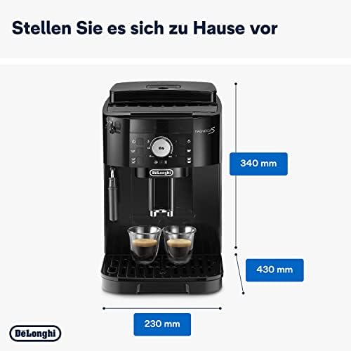 Bild 5 - De’Longhi Magnifica S - Perfetto Kaffeevollautomat mit klassischem Milchaufschäumer, Espresso- und Cappuccino Kaffeemaschine, Bedienfeld mit Tasten, Schwarz (ECAM11.112.B)