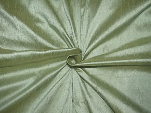 Tissu pure soie Dupioni vert doré 137,2 cm rigide pour éviter les robes sans tenue