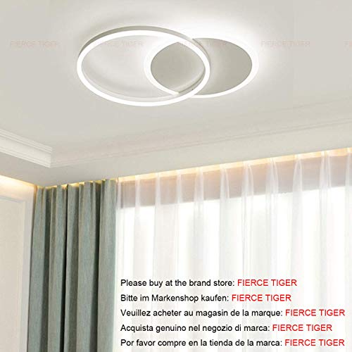 Lampe de plafond LED dimmable pour chambre lustre moderne dore 36W
