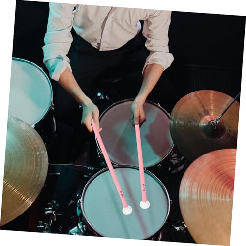 Par de baquetas con doble cabeza de fieltro para percusión miniatura 5