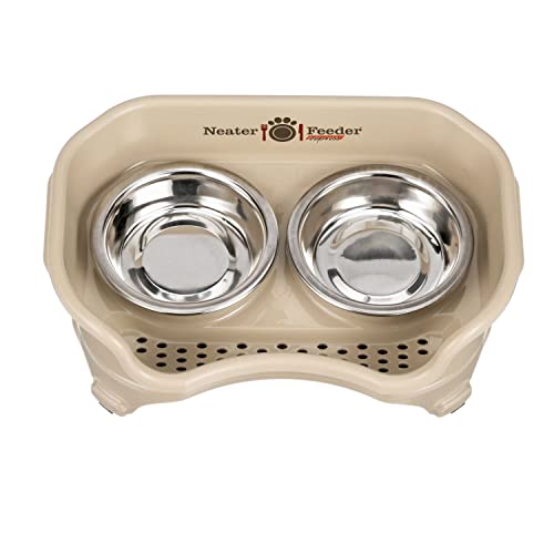 Neater Feeder Express Mess Proof Cat Bowls Elevated, No Spill Feeding Station, Stainless Steel Dishes for Food and Water, Raised Bowls for Indoor Cats, No Fatigue Whisker Friendly Dish, Almond by Neater Feeder - Image 9