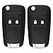 Kelay - Carcasa para llave de coche con 2 botones. Compatible con modelos de Opel/Vauxhall/Buick Astra, Insignia y Vectra, y Chevrolet Cruze, Aveo, Spark, Captiva y Orlando Negro-2 piezas