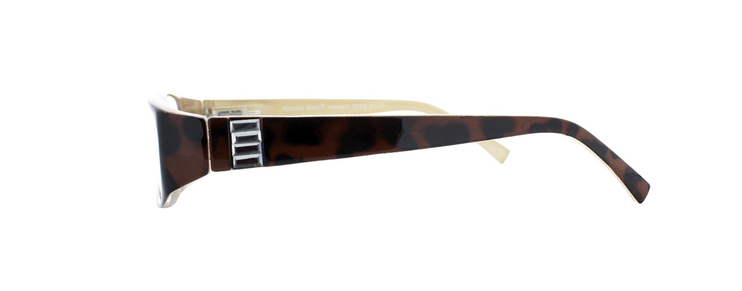 SAV Okulary (Select-A-Vision) Victoria Klein Kryształki Moda Prostokątne Okulary do czytania 9092R Demi, 3.00
