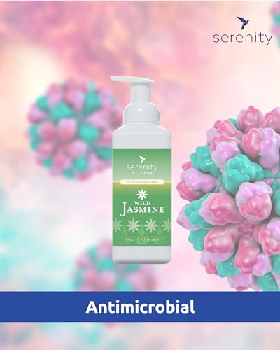 Hand Cleansing Sanitiser Foam, No Alcohol Foaming Hand Sanitizer Dispenser - Wild Jasmine - 500ml - Image 5