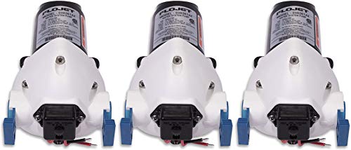 Flojet 03526-144A Triplex Diaphragm Automatic Water System Pump, 2.9 GPM 50 PSI, 12 volt DC, 3 Pack