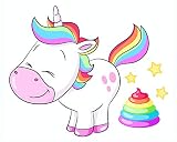 Aufkleber Einhorn Smily 150 x 115 mm ~ schneller Versand innerhalb 24 Stunden ~