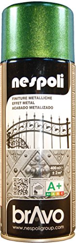 NESPOLI Aérosol peinture professionnelle effet métallisé vert 400 ml