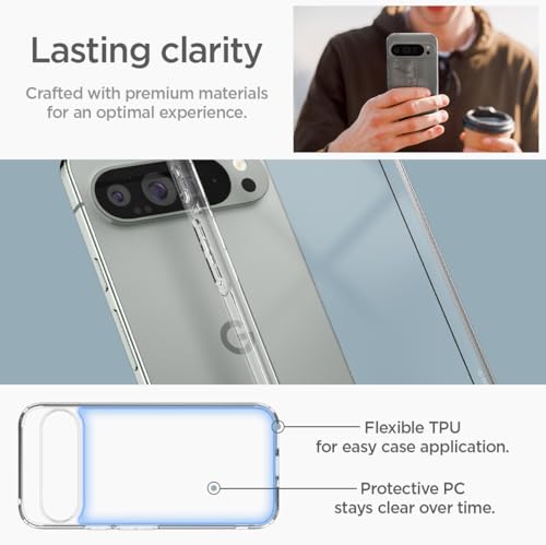 Spigen Ultra Hybrid Designed for Pixel 9 Pro XL Case (2024) [Anti-Yellowing], [Military-Grade Protection] - Crystal Clear by Spigen - Image 5