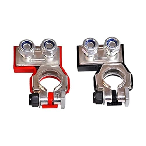 Image of Cyancld 12V 2-Way Leisure Battery Terminals, Positive Negative Copper Car Motorcycle Audio Van Battery Connectors Clamps Tool