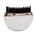 Brrnoo Mini Cordless Hair Straightener Brush, Rechargeable Hot Brush Curling & Straightening for All Hair Types with Fast Heating 3 Temperature Settings 1500mAh Battery (White)