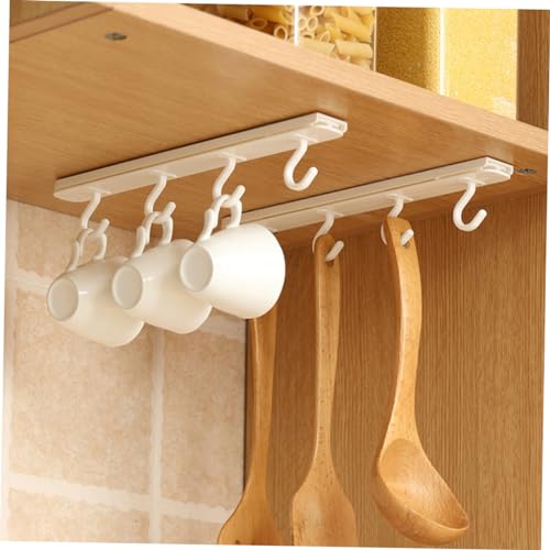 Gancho adhesivo de gabinete extraíble PRETYZOOM con doble colgador para tazas y tazas de café 8