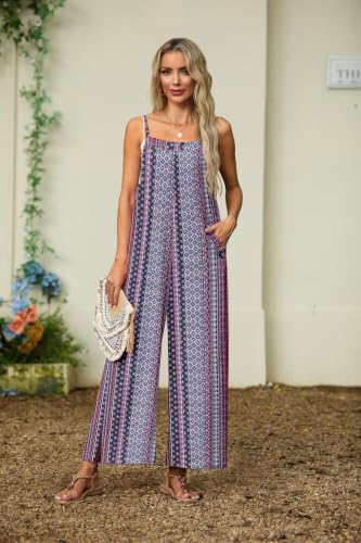 Lepunuo Leopard Womens Jumpsuits Casual Wide Leg Overalls Summer — view 2