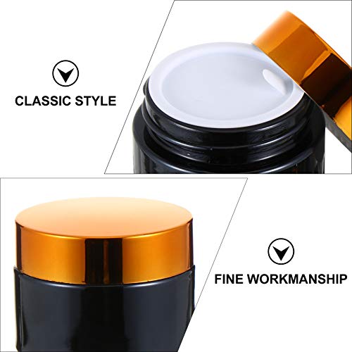 EXCEART 6Pcs 30G Rodada Frascos De Vidro Vazio Embalagens de Cosméticos Frascos de Creme de Viagem P