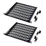 GeeekPi 0.5U Server Rack Shelf, 10-inch 200mm Depth Universal Rack Mount Shelf, Vented Cantilever Tray for 10 inch Server & Network Cabinets and DeskPi RackMate T1/T0