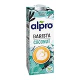 Alpro Bebida Vegetal de Coco Barista - Pack de 8 x 1L