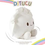 Ditucu Cute Dumpling En peluche Oreiller Funny Food Soup Dumppings En peluche Kawaii Jouets d'animaux farcis Cadeaux pour enfants Blanc 8 de pouce
