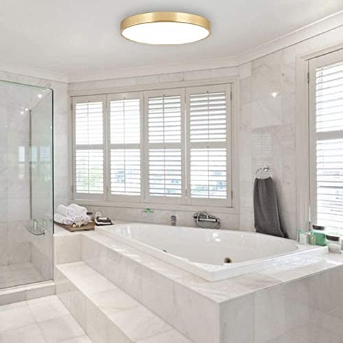 Sottae 12 Inch Brushed Gold Flush Mount Led Ceiling Light,3000-5000K 20W Thin Round Ceiling Lamp,Modern Low Profile Ceiling Light Fixtures For Bedroom Living Room Kitchen Entryway Bathroom #TOP6
