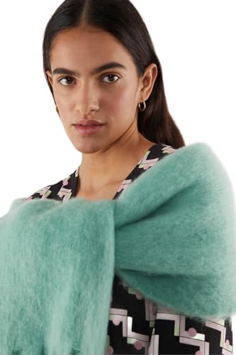 Écharpe longue en tricot Compañía Fantástica maxi maille à franges