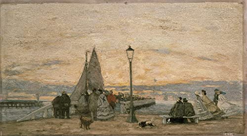 Cuadro en lienzo de El embarcadero de Trouville para decorar tu dormitorio con arte clásico
