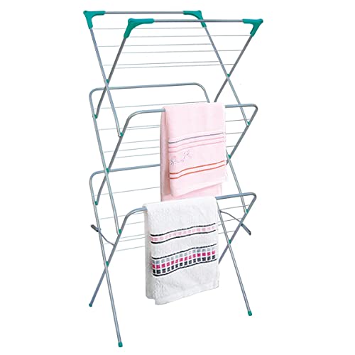 J&V Textiles Laundry Drying Rack For Clothes, Wood Clothing Dryer, Extreme Stability, Heavy Duty Built, Foldable, Collapsible Space Saving | Indoor-Outdoor Use - Pre-Assembled #TOP14