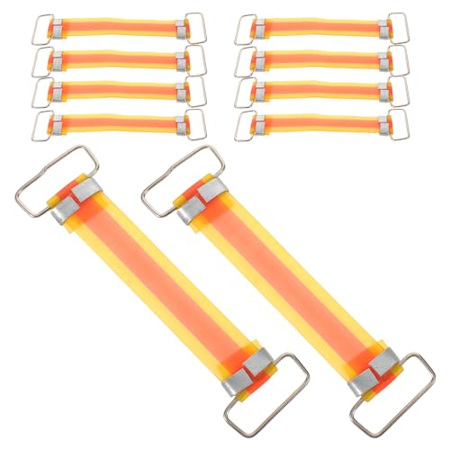 Happyyami 10 Bridas para batería de Motocicleta: Correa de sujeción para batería, Correas de Goma Antideslizantes, Herramienta de Viaje para Mantenimiento de Motocicletas.