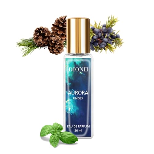 Image of Dionii AURORA Unisex Eau De Parfum Perfume | Long Lasting Aquatic Fragrance With Basil & Pine, 20 ML