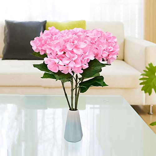 Softflame Artificial/Fake/Faux Flowers - Hydrangea Pink 4Pcs For Wedding, Home, Party, Restaurant #TOP3