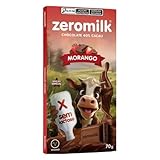 Chocolate Tablete Vegana 70% Cacau Sabor Morango 70g - Zeromilk