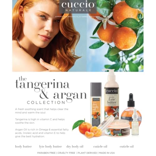 Image of Cuccio Naturale Tangerina & Argan Revitalizing Cuticle Oil, Lightweight Fast-Absorbing Hydrating Nail & Cuticle Conditioner, Cold-Pressed Oils + Vitamin E, 2.30 Fl Oz