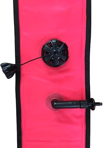 Miniatura 7 de Makai Ocean Sports Boya de marcación de superficie inflable de 4 pies de alta visibilidad, tubo de seguridad SMB de doble color para buceo y