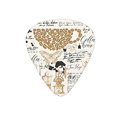 Lot de 12 médiators rétro pour guitare basse électrique, acoustique, cadeau avec boîte - Les Beatles, Paul McCartney, John Lennon, RIngo Starr, George Harrison