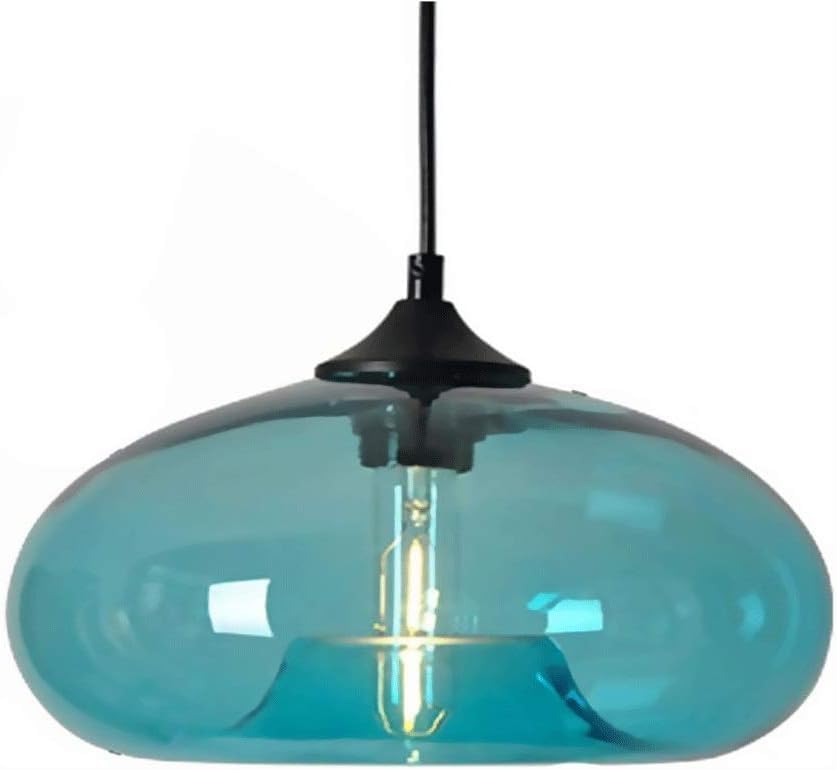 Lustre loft suspension en verre moderne luminaire rétro E27 pour plafond de cuisine