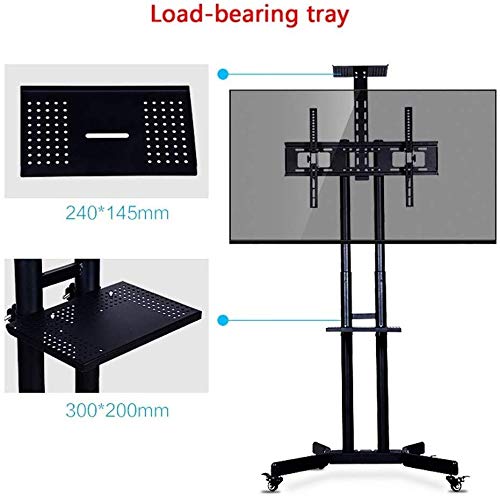 Soporte móvil para TV ajustable para pantallas 32-65 pulgadas miniatura 5