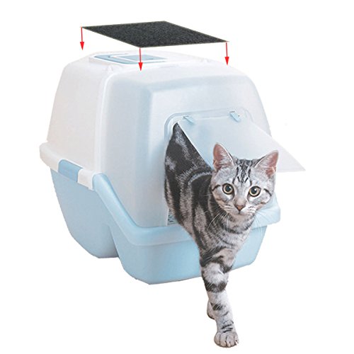 6 Pack Charcoal Cat Litter Box Replacment Filter Hooded Cat Litter Boxes and Pans Carbon Odor