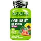 NATURELO One Daily Multivitamin for Women w/Vitamin B12, 240 Ct, Energy Support, Whole Food Daily Women Multivitamin Supplement, Nourish Hair/Skin/Nail, Non-GMO, No Soy, Gluten Free, 8 Month Supply