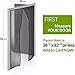 Magnetic Screen Door Fit Door Size 38 x 82 Inches, Full Frame Seal Heavy Duty Mesh Curtain Screen Doors with Magnets, Self Sealing Hands Free - Black