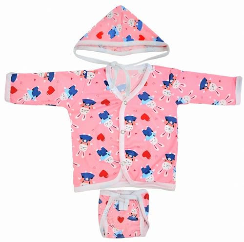 Image of First Kick Unisex-Child Cotton Printed Presents Summer Wear Baby Clothes 5Pcs Sets Baby Cotton /Summer Suit Infant Clothes First Gift for, Multi